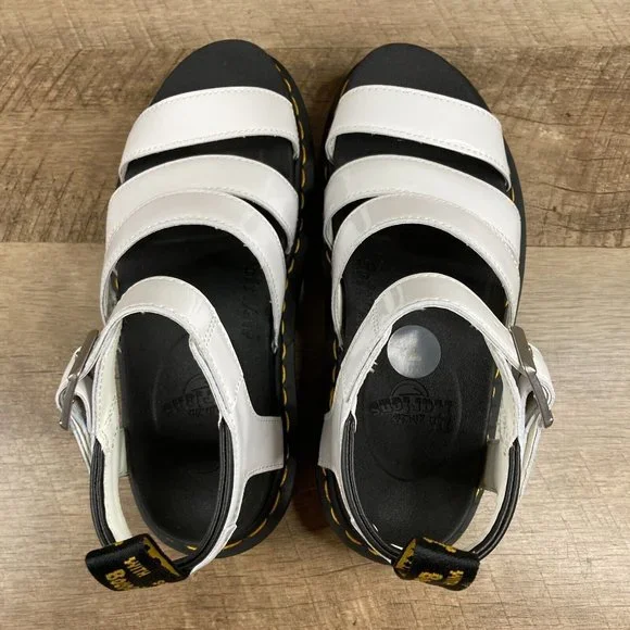 Dr Marten Doc AirWair Blaire Sandals White Strap Women’s Sz 7 - Picture 7 of 10